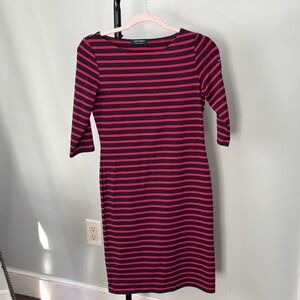 Nautical, Red & Black striped dress - Saint James
